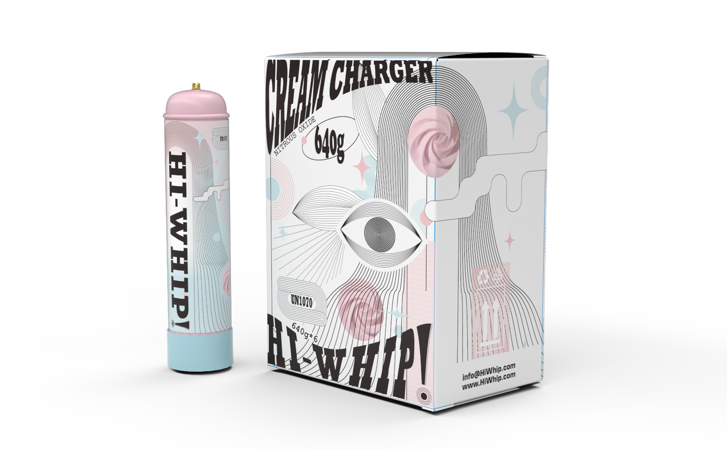 Hi Whip - Premium Quality Cream Charger 1 x 640g - Cream Chargers 