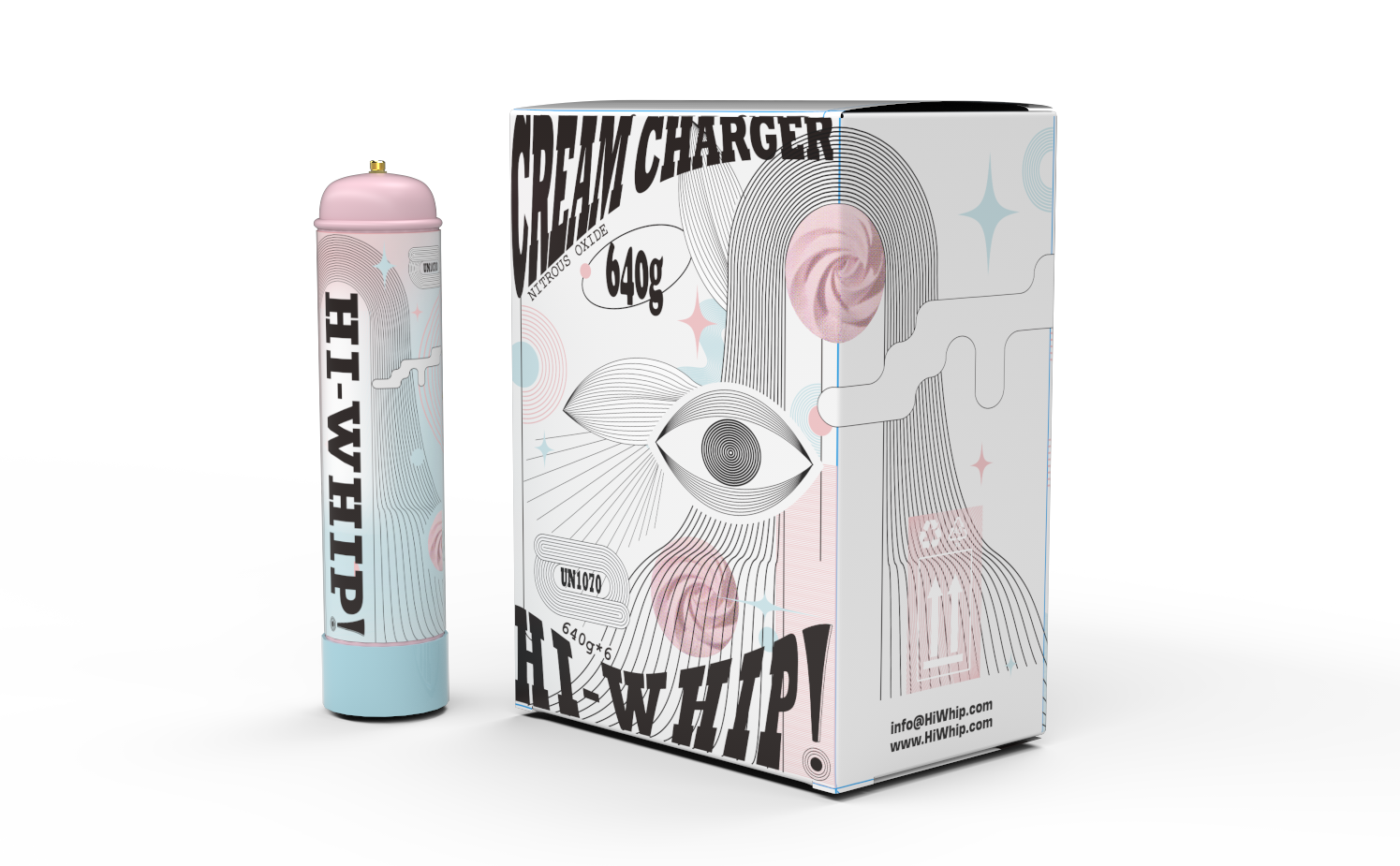 Hi Whip - Premium Quality Cream Charger 1 x 640g - Cream Chargers 
